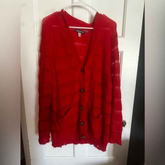 Urban Outfitters Medium Red Cardigan - EUC. Distressed look. - Picture 2 of 4